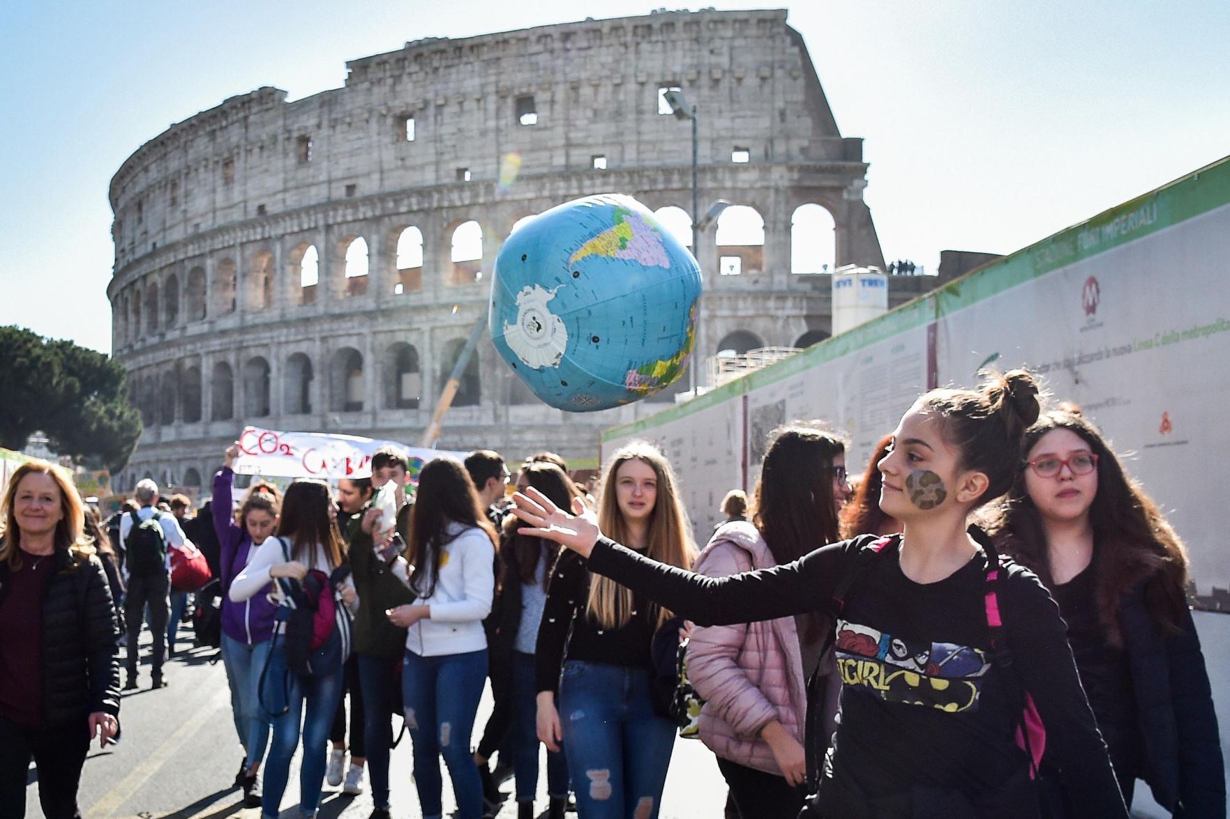 A climate protest in Italy